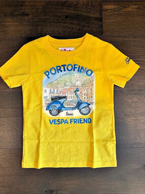 MC2 Saint Barth Yellow Vespa Friend Graphic Tee